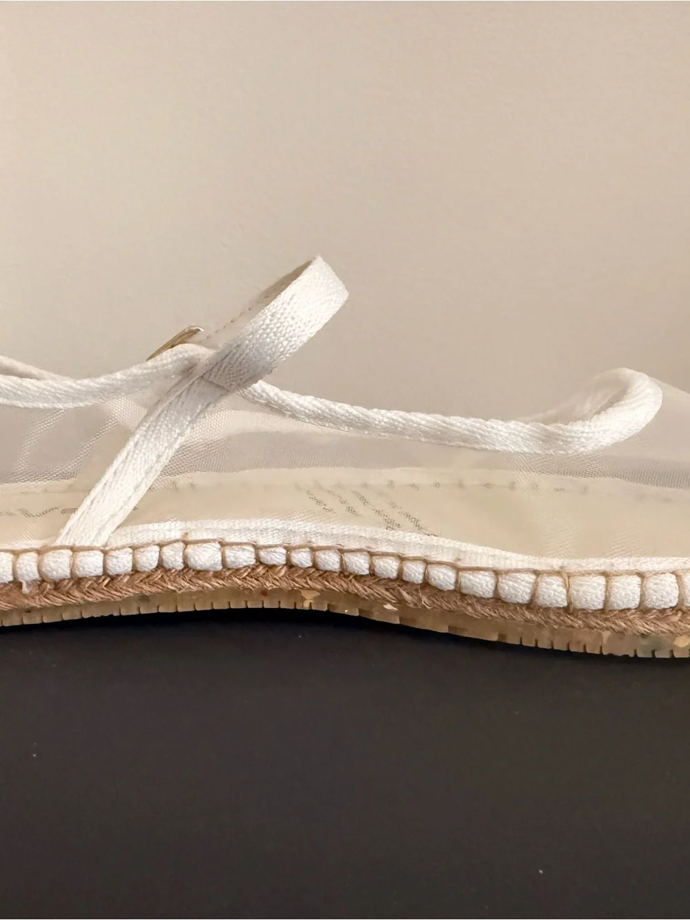 SeaVees white mesh espadrille flat